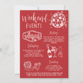 Lucky In Love Bachelorette Weekend Reisschema Kaart (Achterkant)