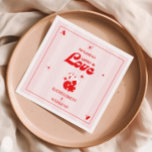 Lucky In Love Bachelorette Weekend Servet<br><div class="desc">Voeg een charmant tintje toe aan je Lucky in Love Bachelorette Weekend met deze stijlvolle servetten! Perfect voor alles, van cocktailuur tot een feestelijk diner, deze servetten hebben een leuk en elegant ontwerp dat liefde en geluk viert. Of je nu drinken, snacks of desserts serveert, deze servetten voegen een persoonlijke...</div>
