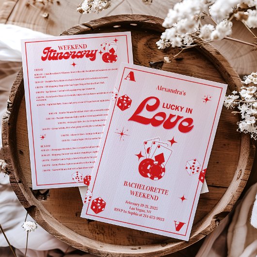Lucky In Love Bachelorette Weekendprogramma Kaart