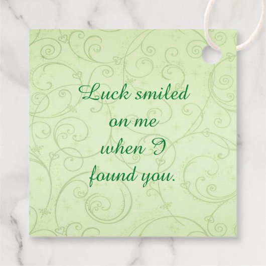 Lucky in Love Bedankjes Labels (Achterkant)