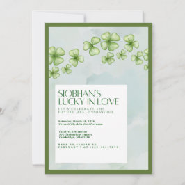 Lucky In Love Bridal Shower Invitation Kaart