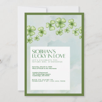 Lucky In Love Bridal Shower Invitation Kaart