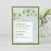 Lucky In Love Bridal Shower Invitation Kaart (Staand voorkant)