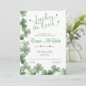 Lucky in Love Bridal Shower Invitation Kaart (Staand voorkant)