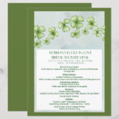 Lucky in Love Bridal Shower Menu (Voorkant / Achterkant)