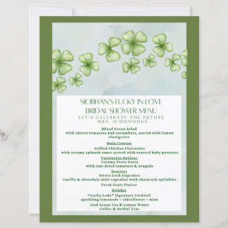 Lucky in Love Bridal Shower Menu