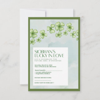 Lucky in Love Bridal Shower Response Card RSVP Kaartje