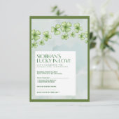 Lucky in Love Bridal Shower Response Card RSVP Kaartje (Staand voorkant)