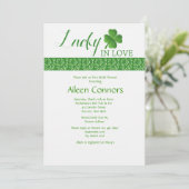 Lucky in Love Bridal Shower Uitnodiging (Staand voorkant)