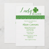 Lucky in Love Bridal Shower Uitnodiging (Voorkant / Achterkant)