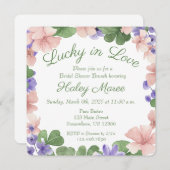 Lucky In Love Bridal Shower Uitnodiging (Voorkant / Achterkant)