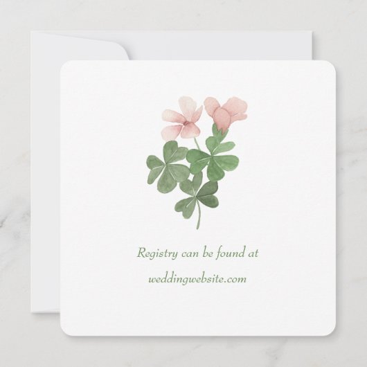 Lucky In Love Bridal Shower Uitnodiging (Achterkant)