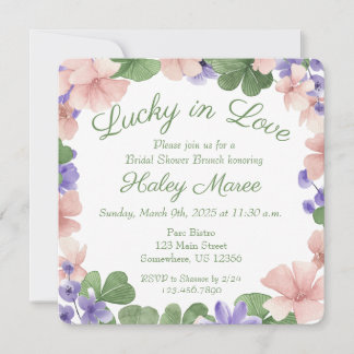 Lucky In Love Bridal Shower Uitnodiging