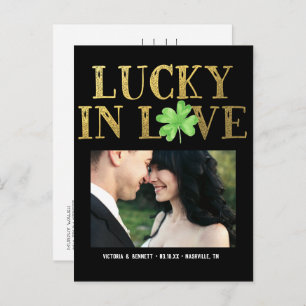 Lucky in Love   Briefkaart Datum opslaan