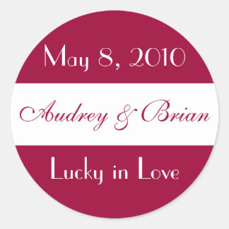 "Lucky in Love" Bruiloft Sticker