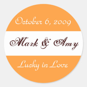 "Lucky in Love" Bruiloft Sticker