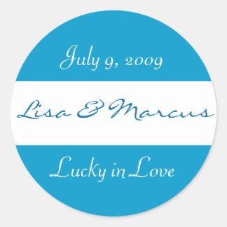 "Lucky in Love" Bruiloft Sticker