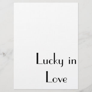 "Lucky in Love", bruiloft, uitnodiging tot deelnam
