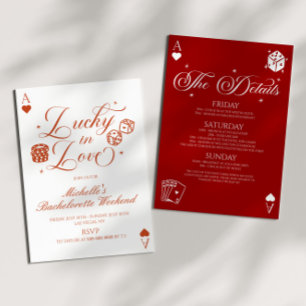 Lucky In Love Casino Bachelorette Weekend Feest Kaart