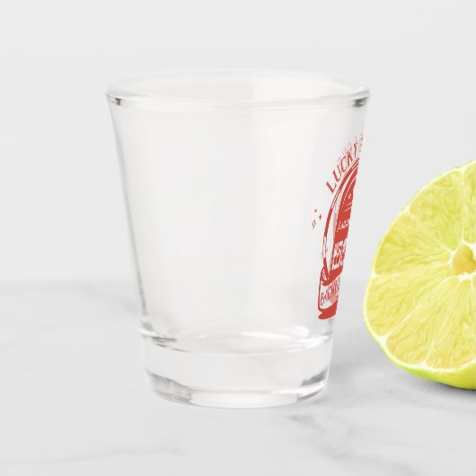 Lucky in Love Casino Hand getrokken Vegas Bachelor Shot Glas (Links)