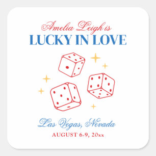 Lucky In Love Casino Meisjesweekend Vierkante Sticker