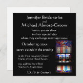 Lucky in Love Casino Theme Wedding Kaart (Voorkant / Achterkant)