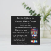 Lucky in Love Casino Theme Wedding Kaart (Staand voorkant)