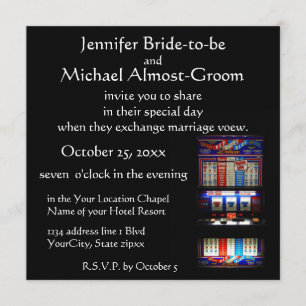 Lucky in Love Casino Theme Wedding Kaart