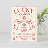 Lucky In Love Casino vrijgezellenweekend Kaart (Staand voorkant)