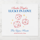 Lucky In Love Casino vrijgezellenweekend Likeurfles Etiket (Enkel label)