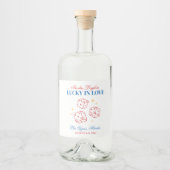 Lucky In Love Casino vrijgezellenweekend Likeurfles Etiket (Voorkant)