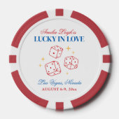Lucky In Love Casino vrijgezellenweekend Poker Chips (Voorkant)
