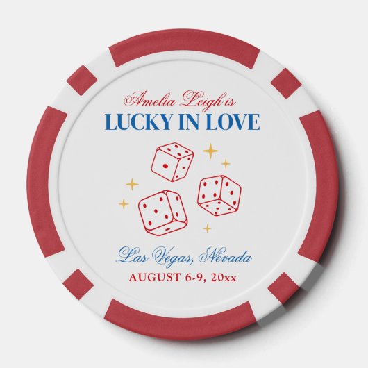 Lucky In Love Casino vrijgezellenweekend Poker Chips (Achterkant)