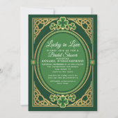 Lucky In Love Celtic St. Patrick's  Bridal Shower Kaart (Voorkant)