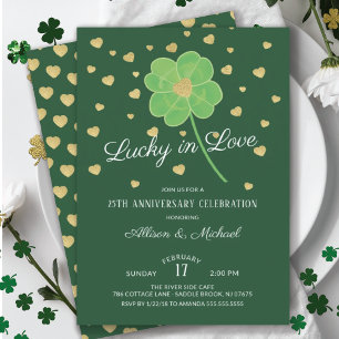 Lucky in Love Clover Jubileum Party Kaart