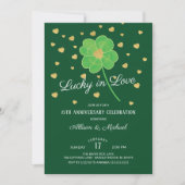 Lucky in Love Clover Jubileumfeest Kaart (Voorkant)