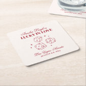 Lucky In Love Cocktails Bachelorette Weekend Kartonnen Onderzetters (Schuin)