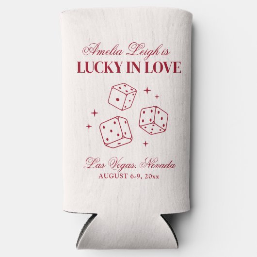 Lucky In Love Cocktails Bachelorette Weekend Seltzer Blikjeskoeler (Voorkant)