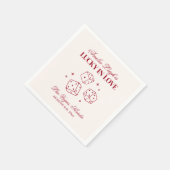 Lucky In Love Cocktails Bachelorette Weekend Servet (Hoek)