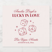 Lucky In Love Cocktails Bachelorette Weekend Sparkling Wijnetiket (Enkel label)