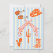 Lucky in love Cowboy Western hoefijzer Wedding Kaart (Achterkant)