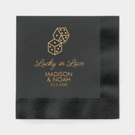 Lucky in Love Custom Wedding Folie Gestempeld serv Folie Servetten