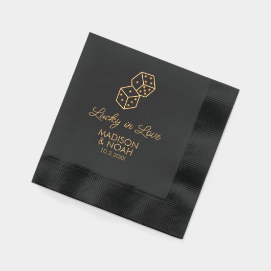 Lucky in Love Custom Wedding Folie Gestempeld serv Folie Servetten (Links)