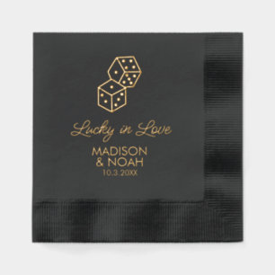 Lucky in Love Custom Wedding Folie Gestempeld serv Servetten