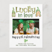 Lucky in Love | De datum van de bruiloft opslaan Aankondigingskaart (Voorkant)