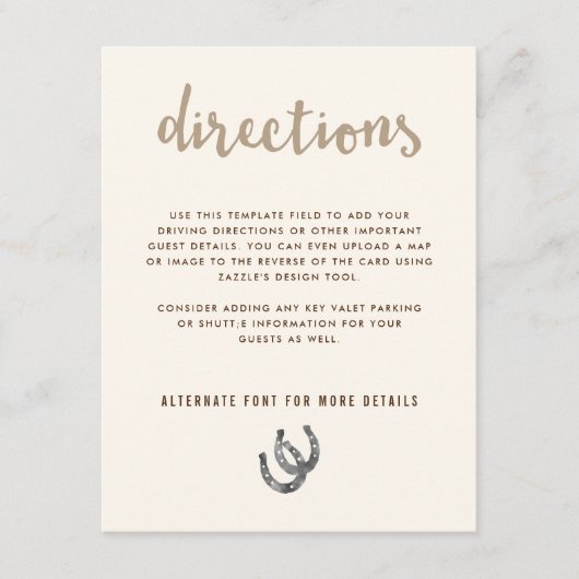 Lucky in Love Directions Informatiekaartje (Voorkant)