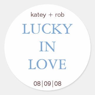 Lucky in Love - Eenvoudig en Zoet Ronde Sticker