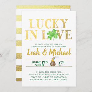 Lucky in Love   Engagement Party Kaart