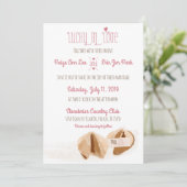 Lucky in Love Fortune-cookies Uitnodiging voor een (Staand voorkant)