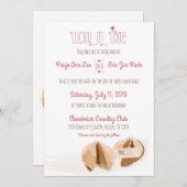 Lucky in Love Fortune-cookies Uitnodiging voor een (Voorkant / Achterkant)